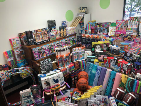 A room full of toys raised by Conservatory students for Toys For Tots