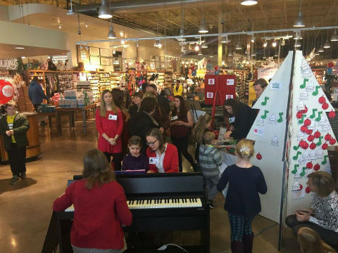 Conservatory of Piano at Christmas fair