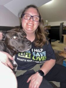 Miss Malone with her dog